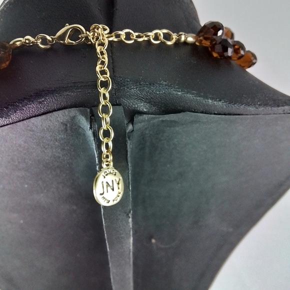 Jones New York JNY Topaz Faceted Glass Beaded Necklace, Fall Colors - Picture 6 of 6